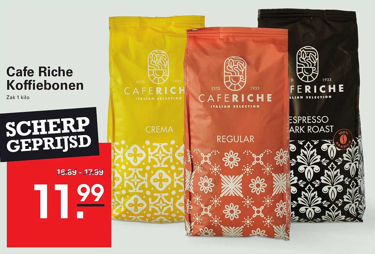 Cafe Riche Koffiebonen Zak 1 kilo