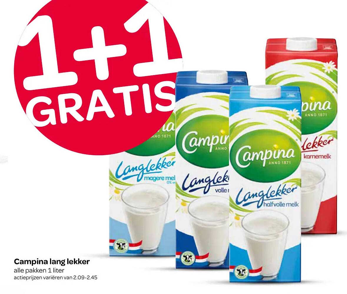 Campina lang lekker 1+1 gratis