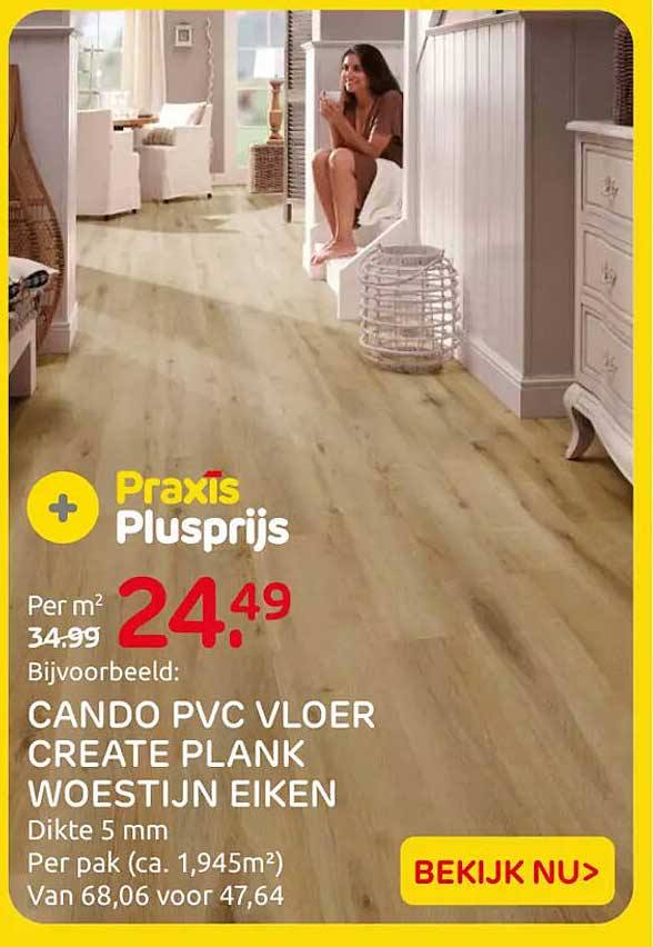 CANDO PVC VLOER CREATE PLANK WOESTIJN EIKEN