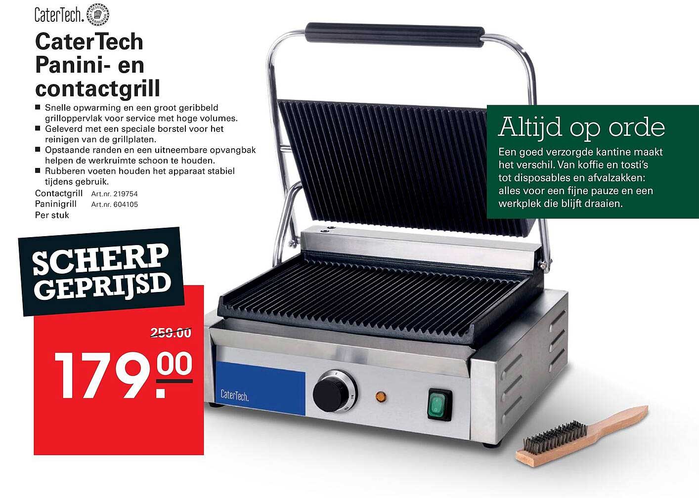 CaterTech Panini- en contactgrill