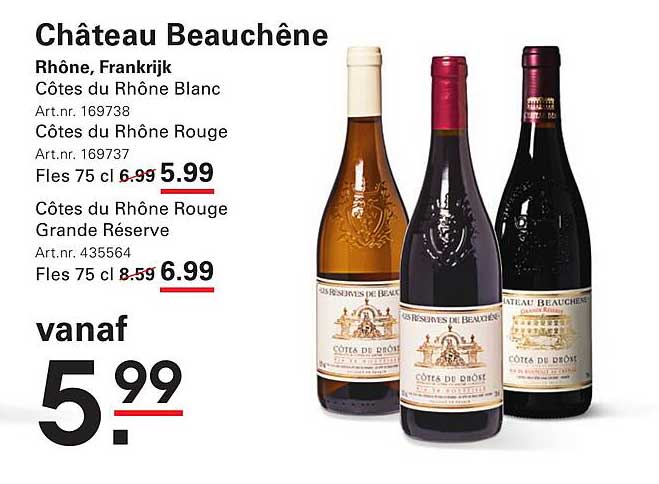 Château Beauchêne Rhône, Frankrijk Côtes du Rhône Blanc