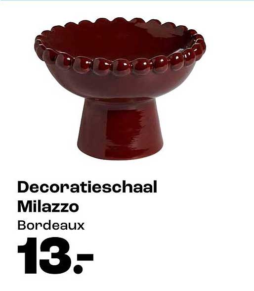 Decoratieschaal Milazzo Bordeaux