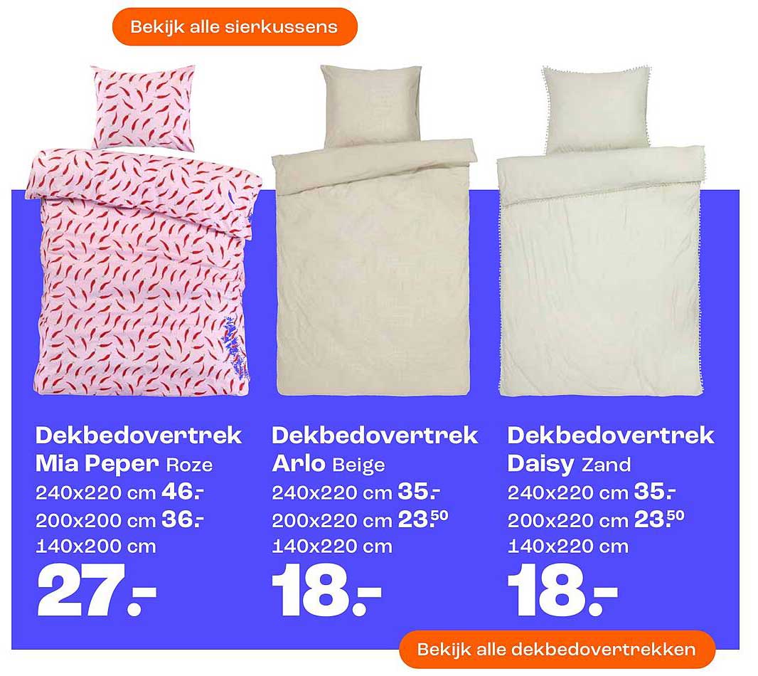 Dekbedovertrek Mia Peper Roze 240x220 cm