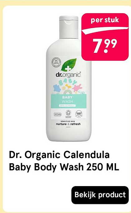 Dr. Organic Calendula Baby Body Wash 250 ML