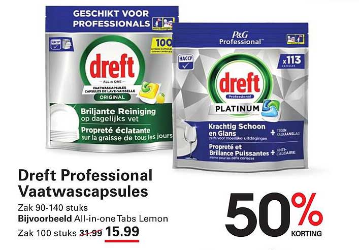 Dreft Professional Vaatwascapsules