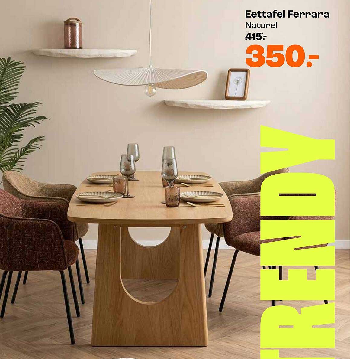 Eettafel Ferrara Naturel