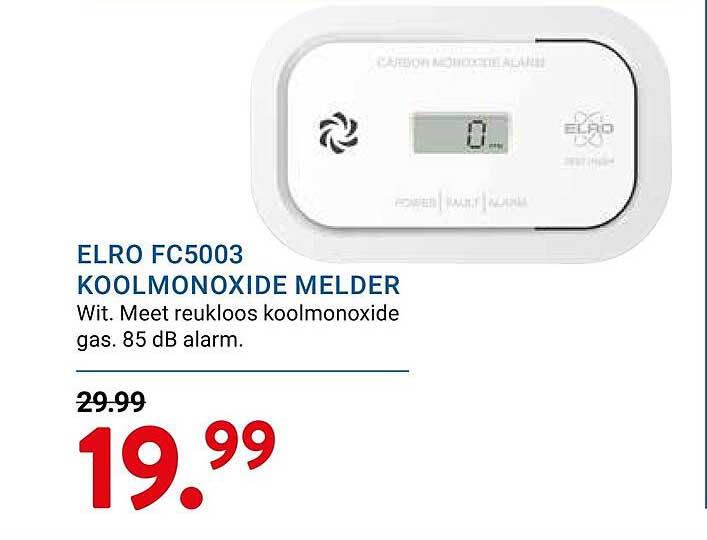 ELRO FC5003 KOOLMONOXIDE MELDER