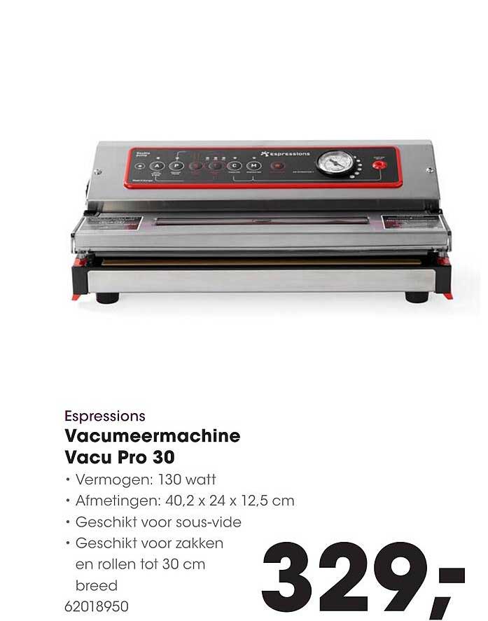 Espressions Vacumeermachine Vacu Pro 30