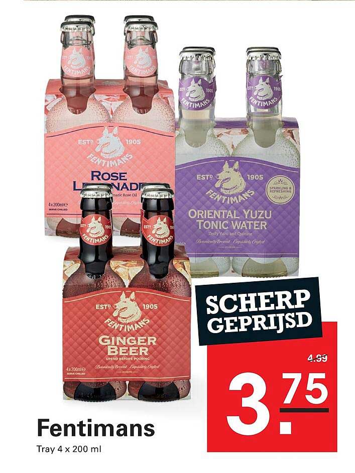 Fentimans Tray 4 x 200 ml