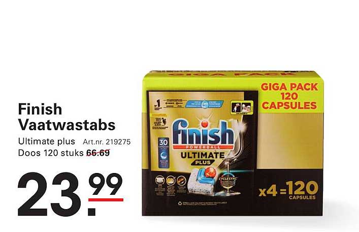 Finish Vaatwastabs Ultimate plus Doos 120 stuks