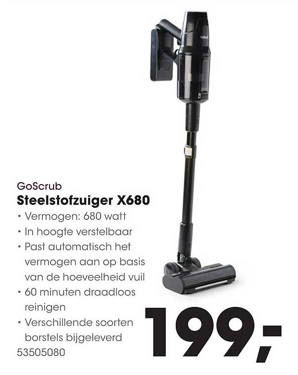GoScrub Steelstofzuiger X680