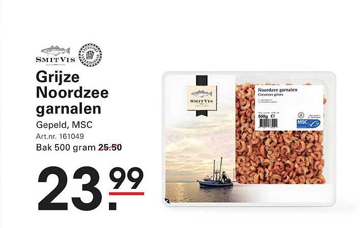 Griize Noordzee garnalen