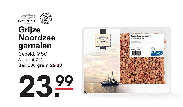 Grijze Noordzee garnalen Gepeld, MSC