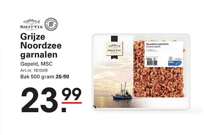 Grijze Noordzee garnalen