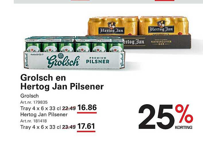Grolsch en Hertog Jan Pilsener