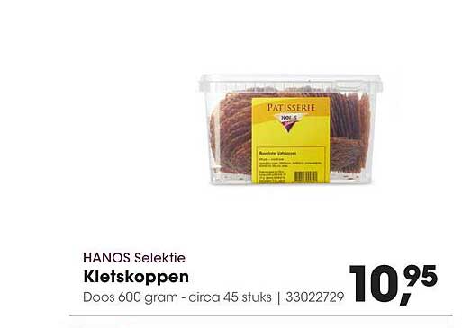HANOS Selectie Kletskoppen Doos 600 gram - circa 45 stuks | 33022729