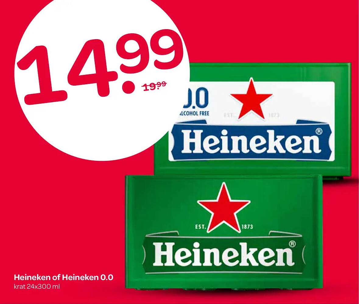 Heineken of Heineken 0.0 krat 24x300 ml