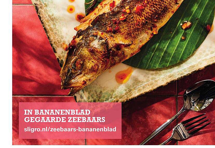 IN BANANENBLAD GEGAARDE ZEEBAARS