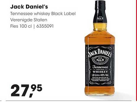 Jack Daniel’s Tennessee whiskey Black Label Verenigde Staten Fles 100 cl | 6355091