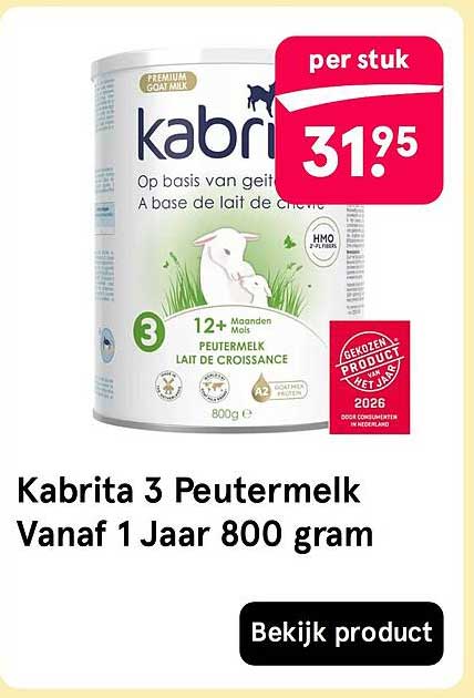 Kabrita 3 Peuter melk Vanaf 1 Jaar 800 gram