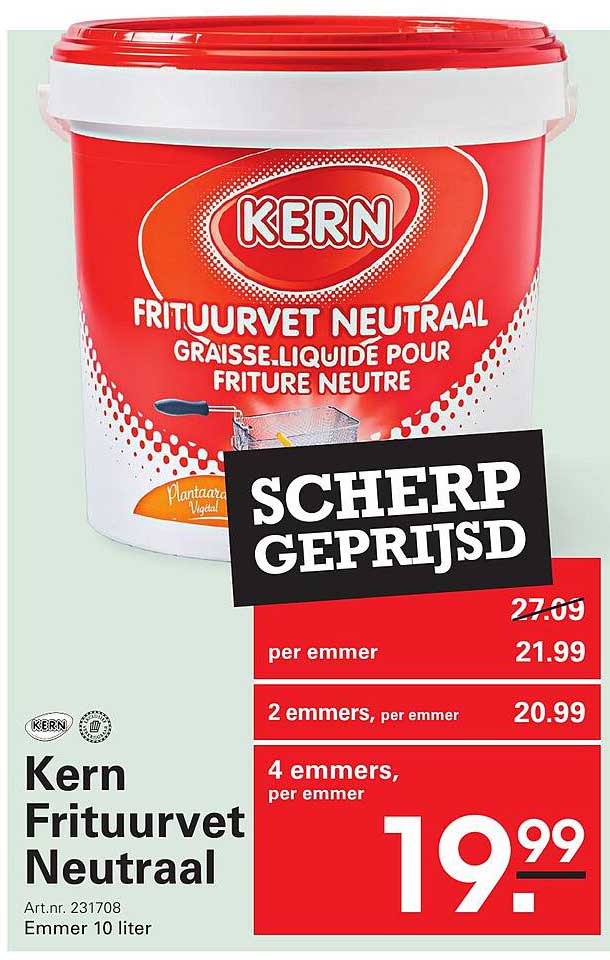 Kern Frituurvet Neutraal
