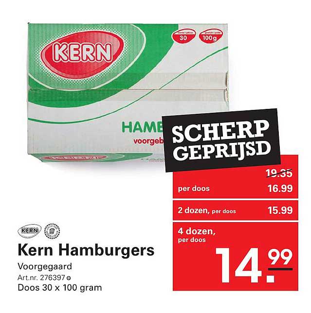 Kern Hamburgers Voorgegaard
