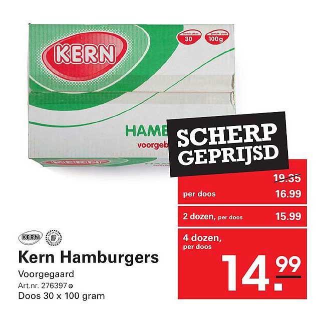 Kern Hamburgers Voorgegaard