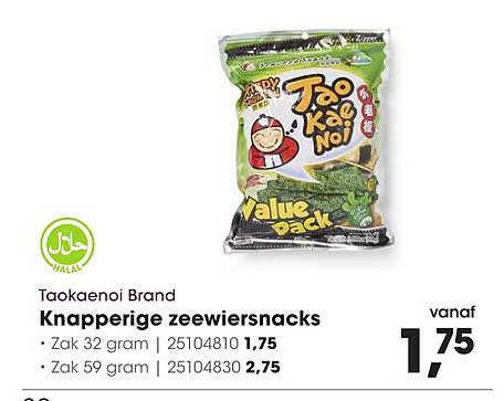 Knapperige zeewiersnacks
