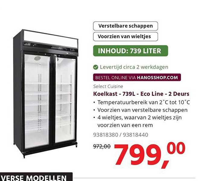 Koelkast - 739L - Eco Line - 2 Deurs