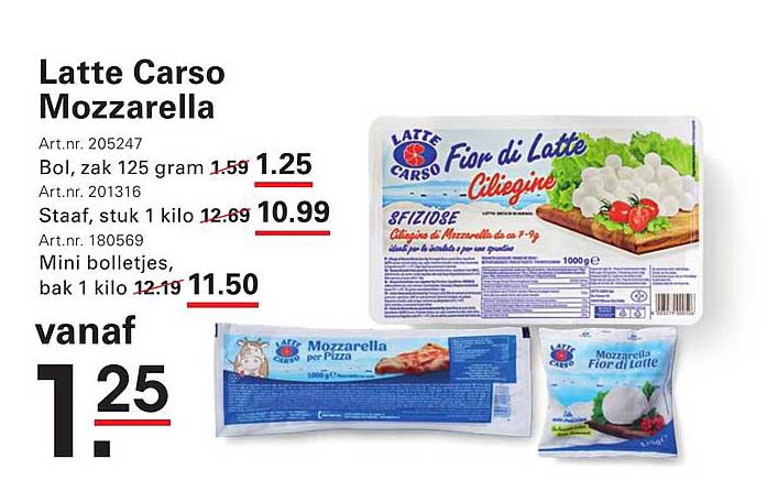 Latte Carso Mozzarella