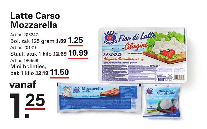 Latte Carso Mozzarella