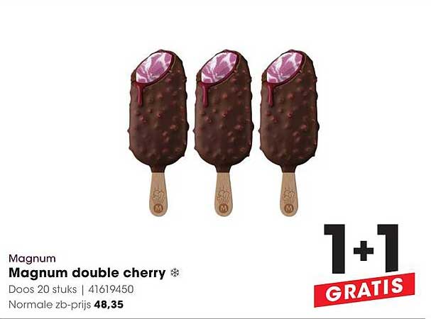 Magnum double cherry 1+1 GRATIS
