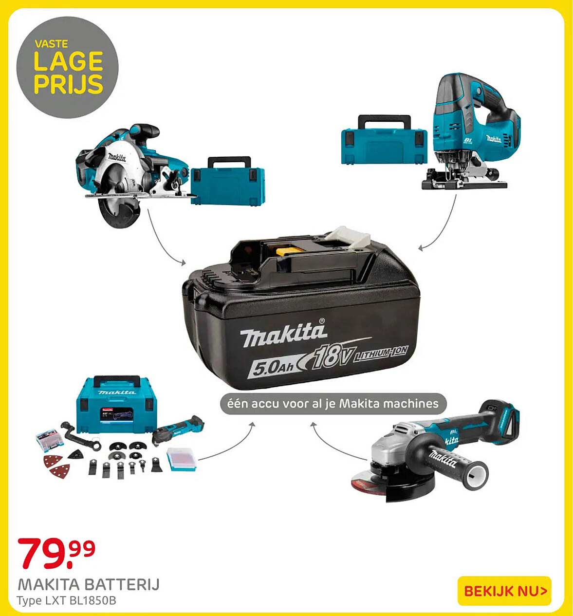 Makita batterij Type LXT BL1850B