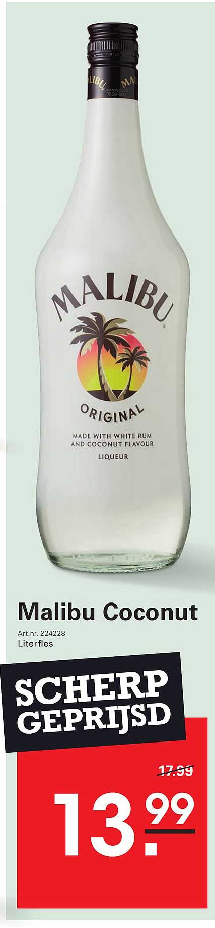 Malibu Coconut SCHERP GEPRIJSD