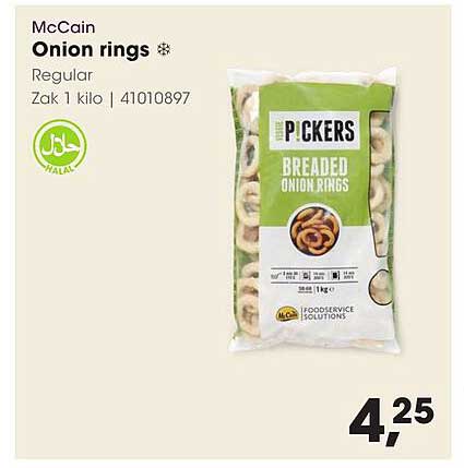 McCain Onion rings Regular Zak 1 kilo | 41010897
