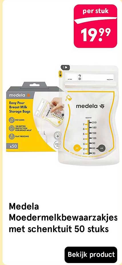 Medela Moedermelkbewaarzakjes met schenkuit 50 stuks