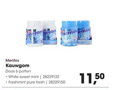 Mentos Kauwgom Doos 6 potten
