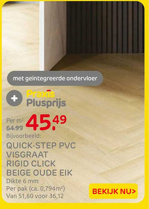 met geïntegreerde ondervloer Praxis Plusprijs