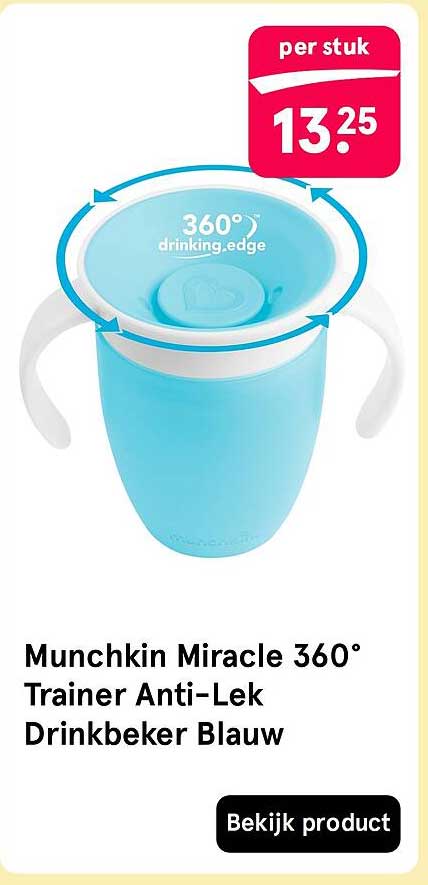 Munchkin Miracle 360° Trainer Anti-Lek Drinkbeker Blauw