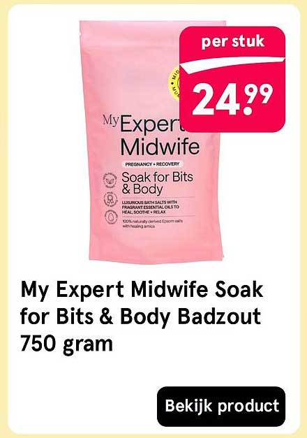 My Expert Midwife Soak for Bits & Body Badzout 750 gram