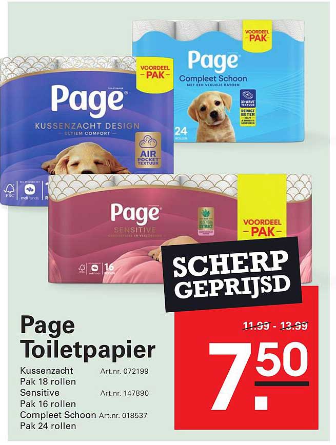Page Toiletpapier SCHEP GEPRIJSID