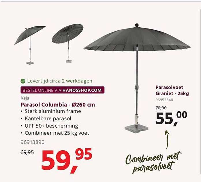 Parasol Columbia - Ø260 cm