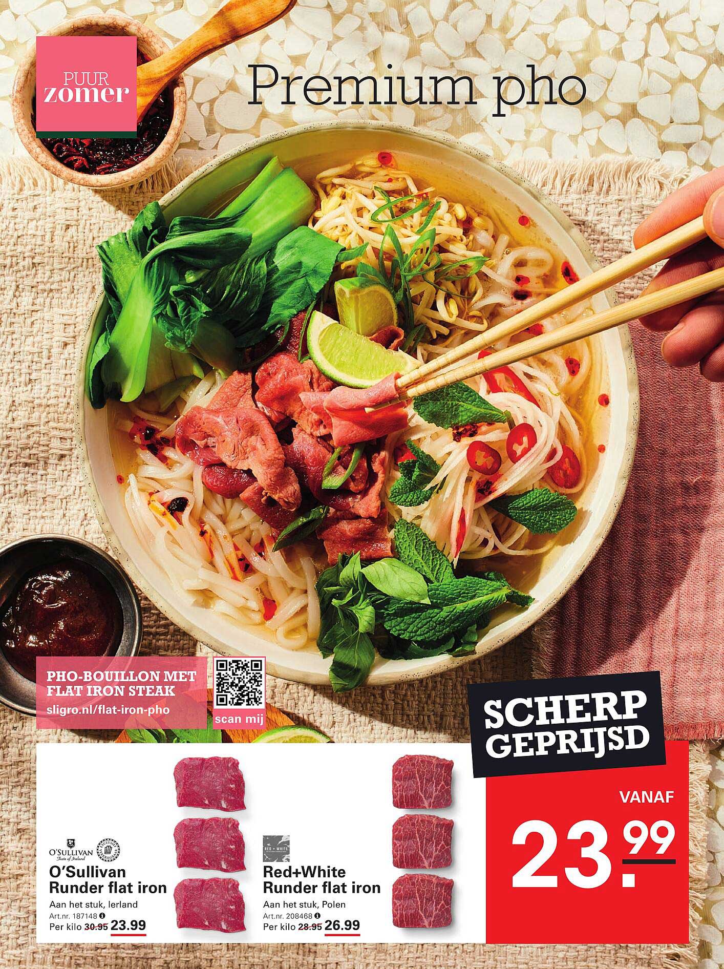 PHO-BOUILLON MET FLAT IRON STEAK