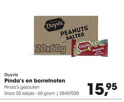 Pinda’s en borrelnoten Pinda’s gezouten