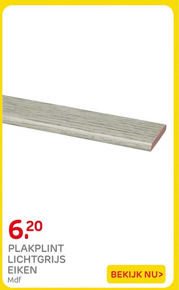 PLAKPLINT LICHTGRIJS EIKEN MDF