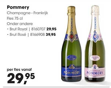 Pommery Champagne - Frankrijk Fles 75 cl Onder andere • Brut Royal | 8160707 • Brut Rosé | 8166908