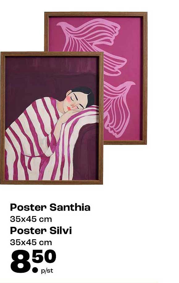 Poster Santhia 35x45 cm Poster Silvi 35x45 cm