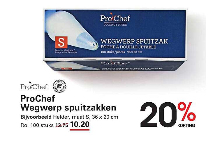 ProChef Wegwerp spuitzakken 20% korting