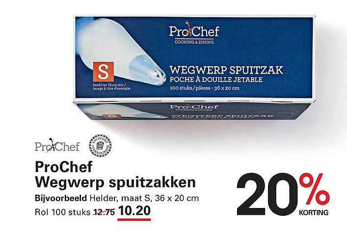 ProChef Wegwerp spuitzakken 20% korting