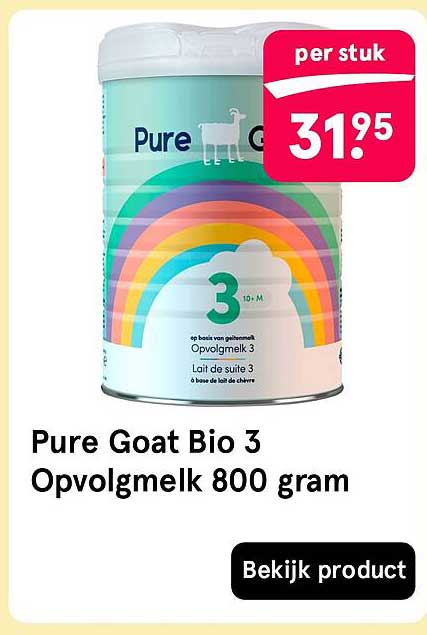Pure Goat Bio 3 Opvolgmelk 800 gram